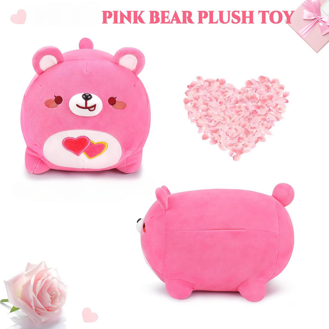 Pink Bear Plush Stuffed Animal Bear Plush