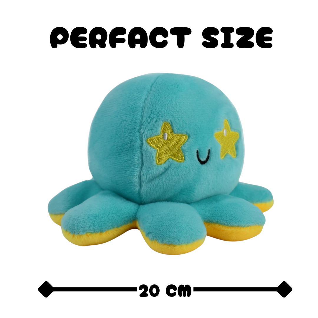 HAPPY YELLOW & STARRY EYES BLUE REVERSIBLE PLUSH