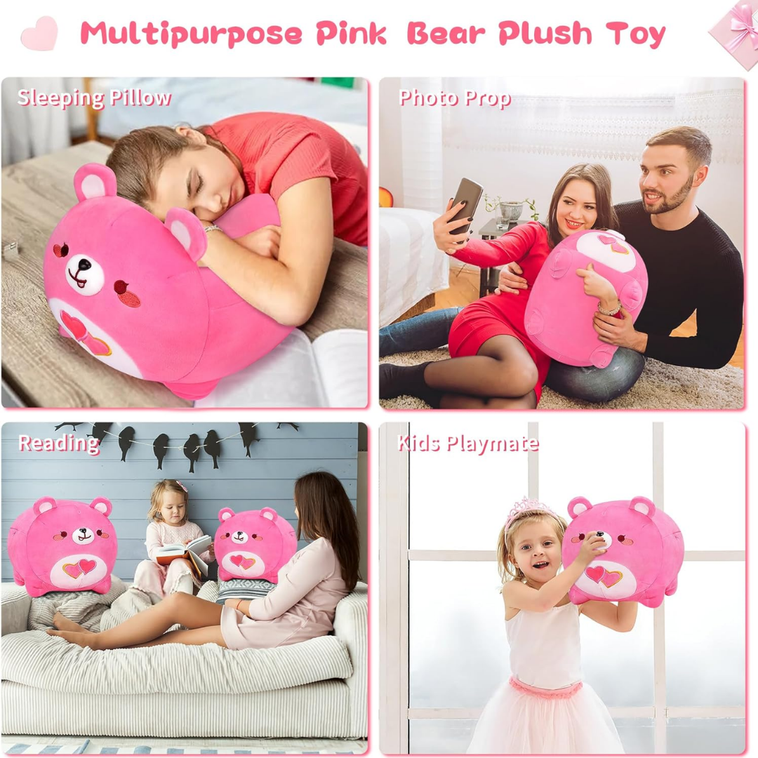 Pink Bear Plush Stuffed Animal Bear Plush