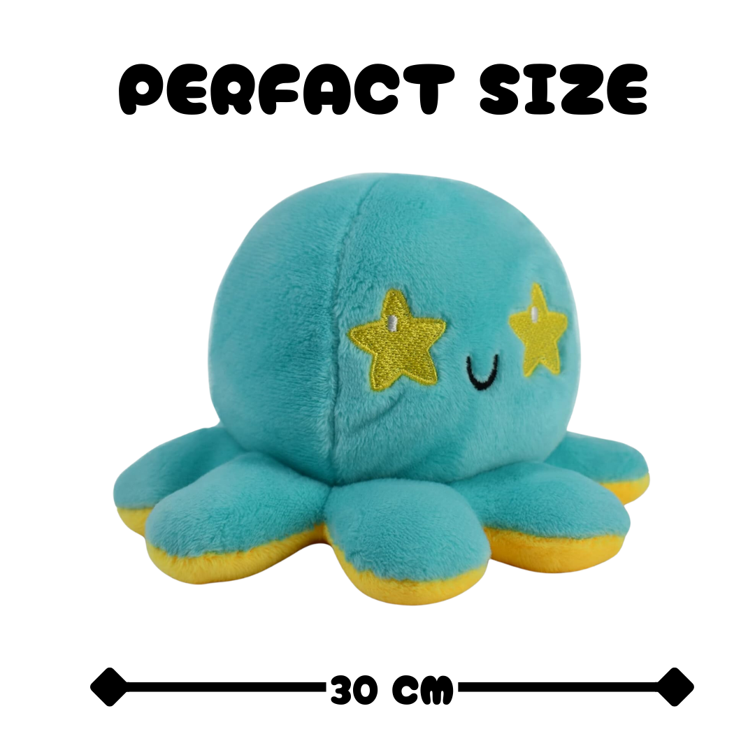 HAPPY YELLOW & STARRY EYES BLUE REVERSIBLE PLUSH