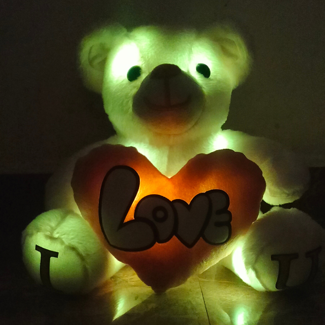 Sea Green Skin Color - I Love You Teddy Bear - Love Bear
