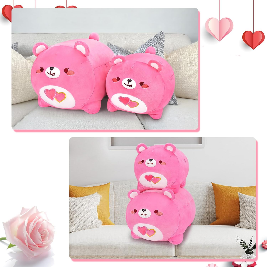 Pink Bear Plush Stuffed Animal Bear Plush