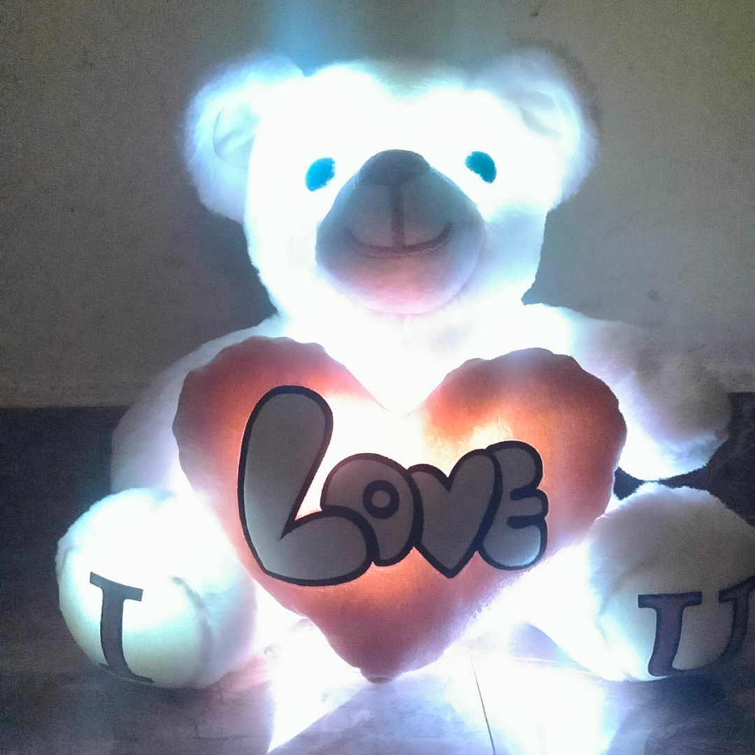 Sea Green Skin Color - I Love You Teddy Bear - Love Bear