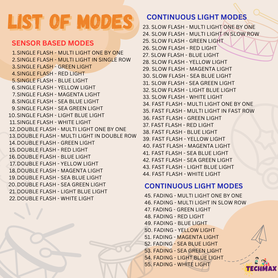 11.5 Inch - Multicolor - Plastic - Happy Birthday Lighting Drum - Sensor Based - Double Side