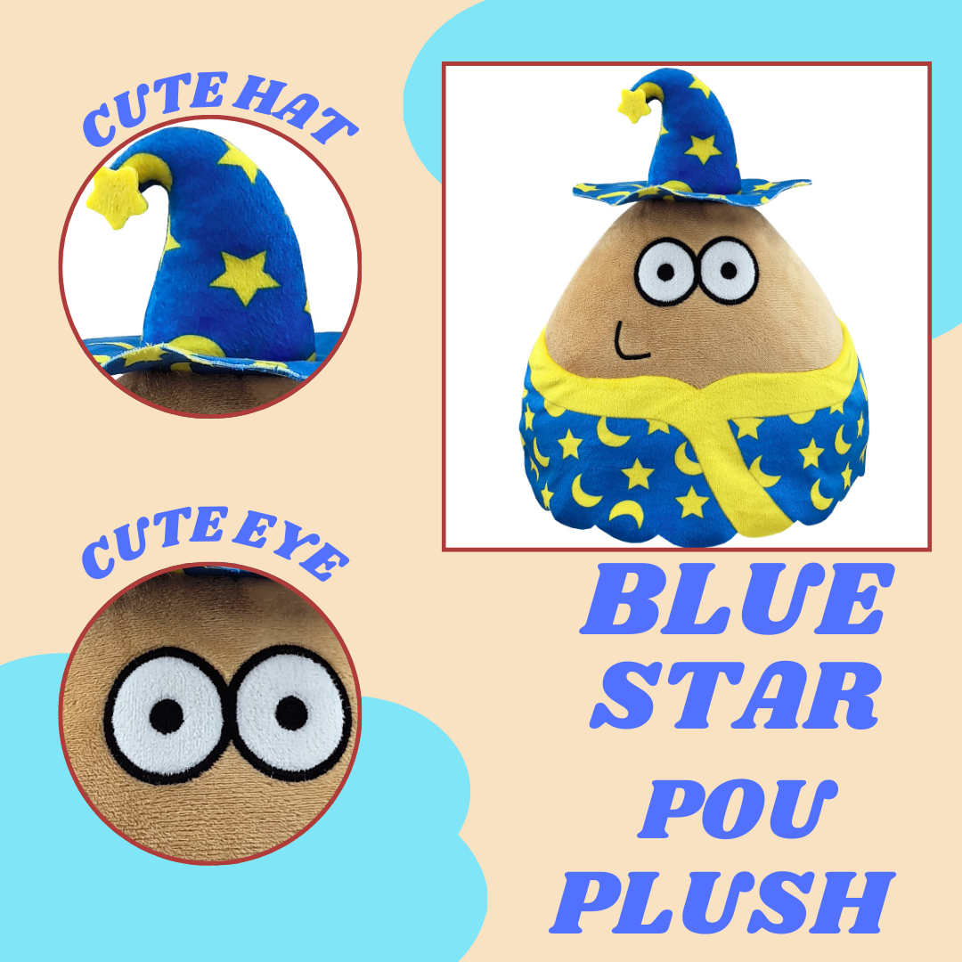 BLUE STAR POU PLUSH TOY