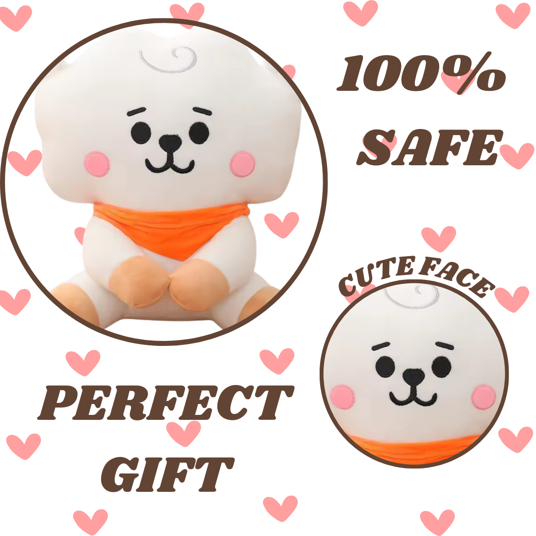 WHITE CUTE LOVE PLUSH TOY