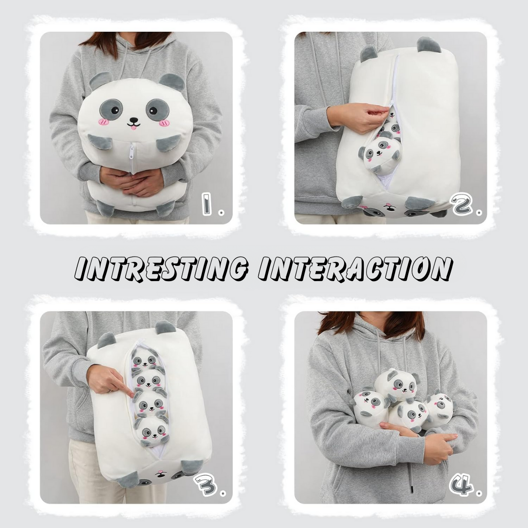 CUTE PANDA MOMMY WITH FOUR BABIES