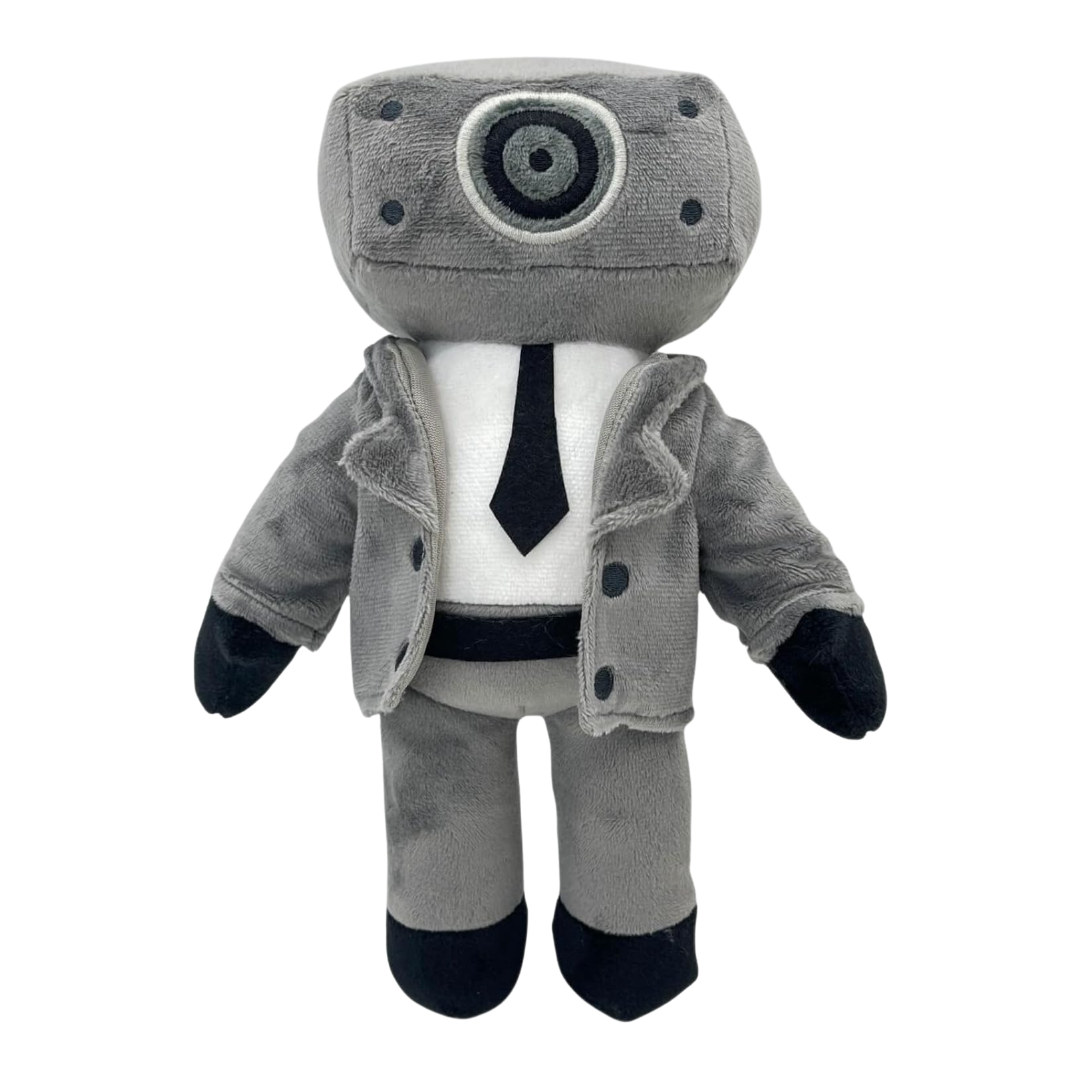 GREY CAMERAMAN PLUSH TOY