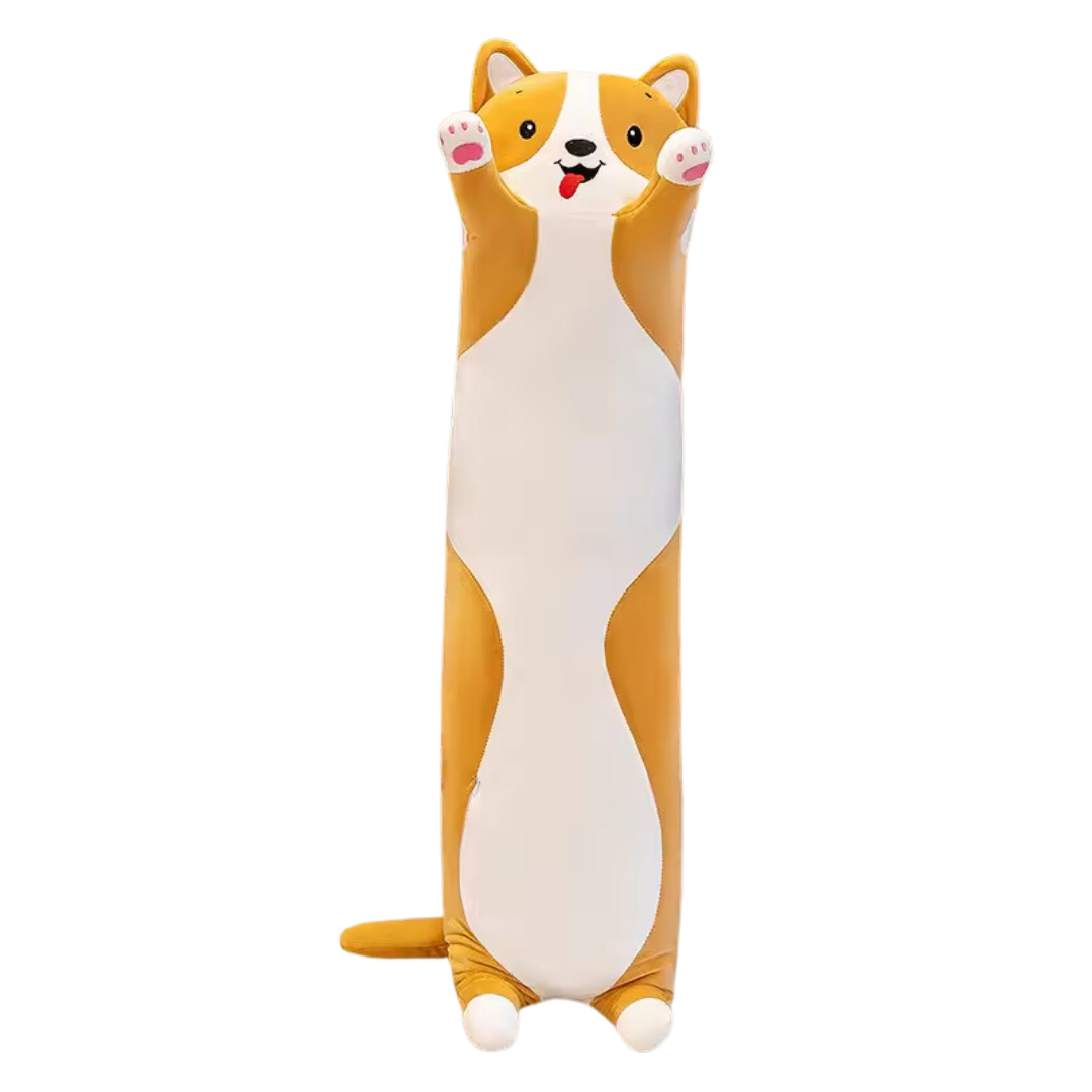 ORANGE LONG DOG PLUSH PILLOW