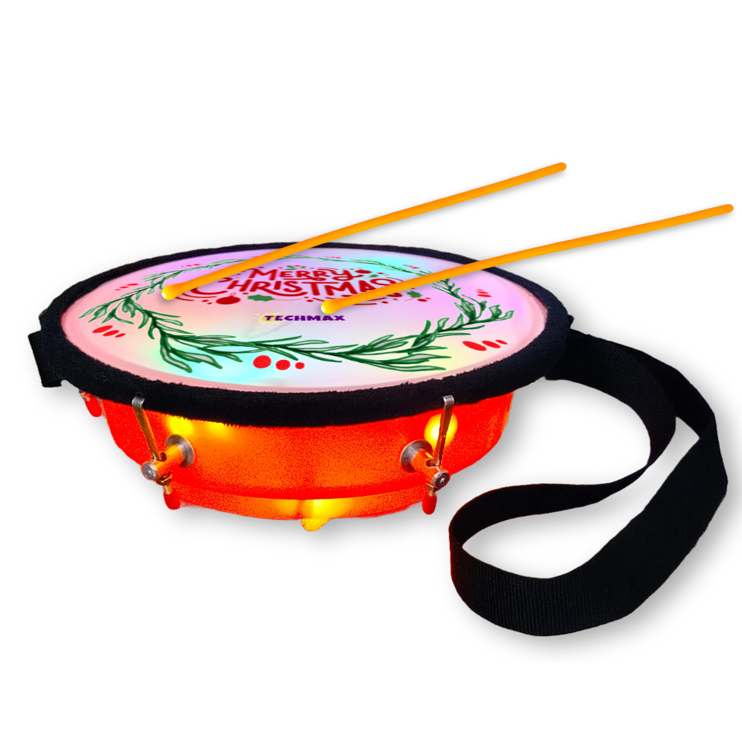 9Inch - Orange - Plastic - Christmas Lighting Drum - Sensor Based - Single Side