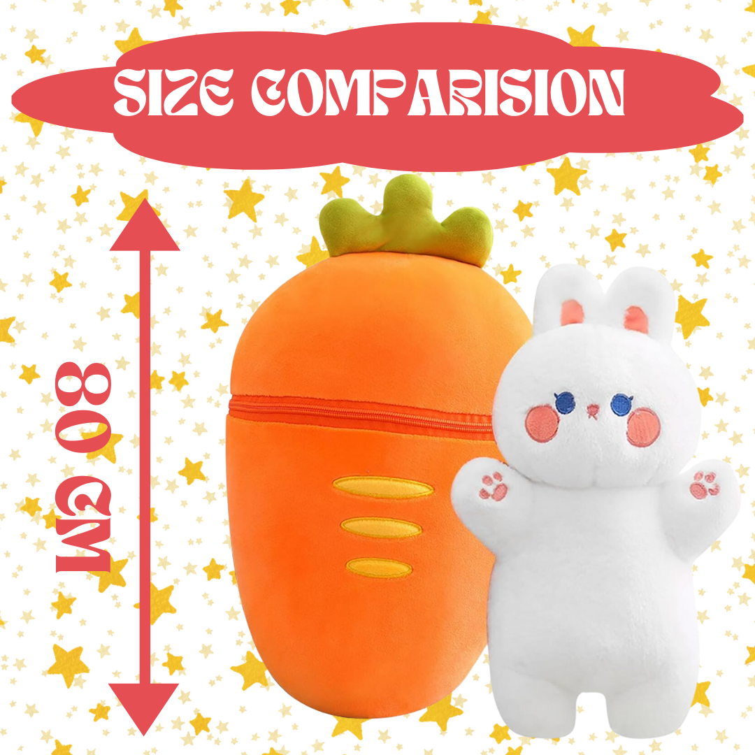Strawberry Carrot Rabbit Plush - Bunny Inside Strawberry and Carrot