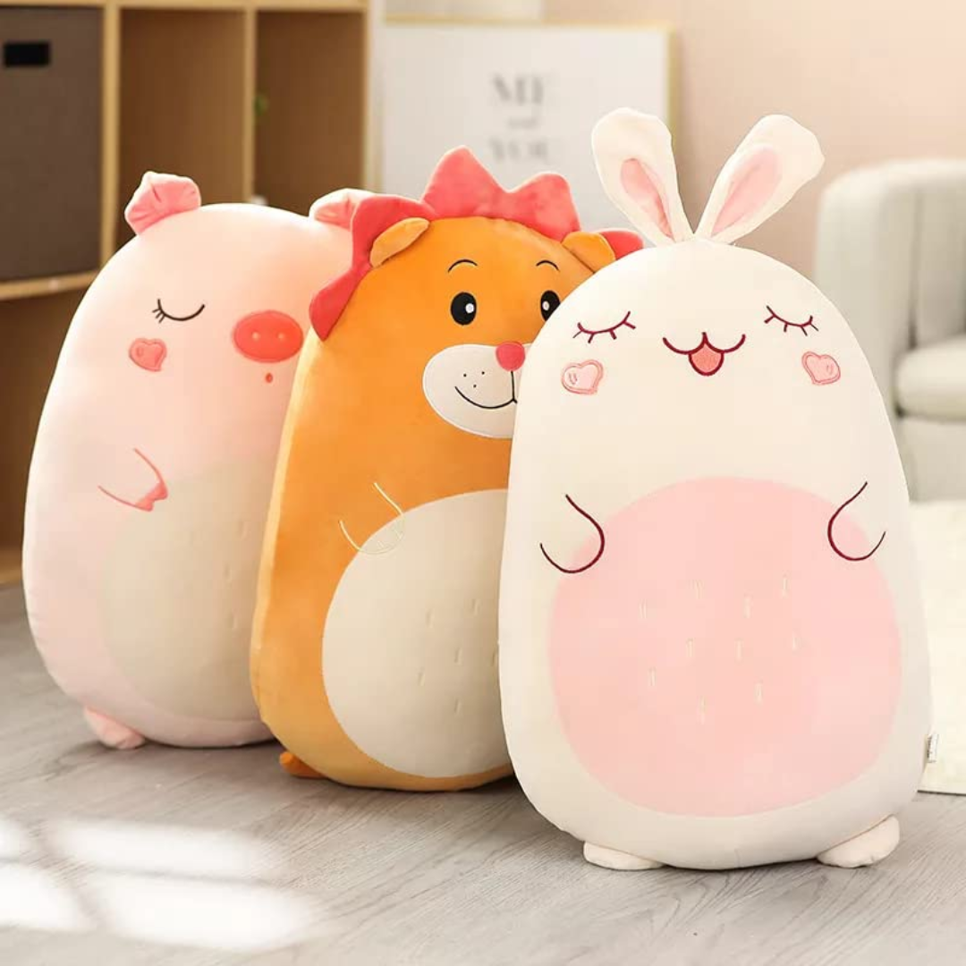 RABBIT SQUISH PLUSH PILLOW