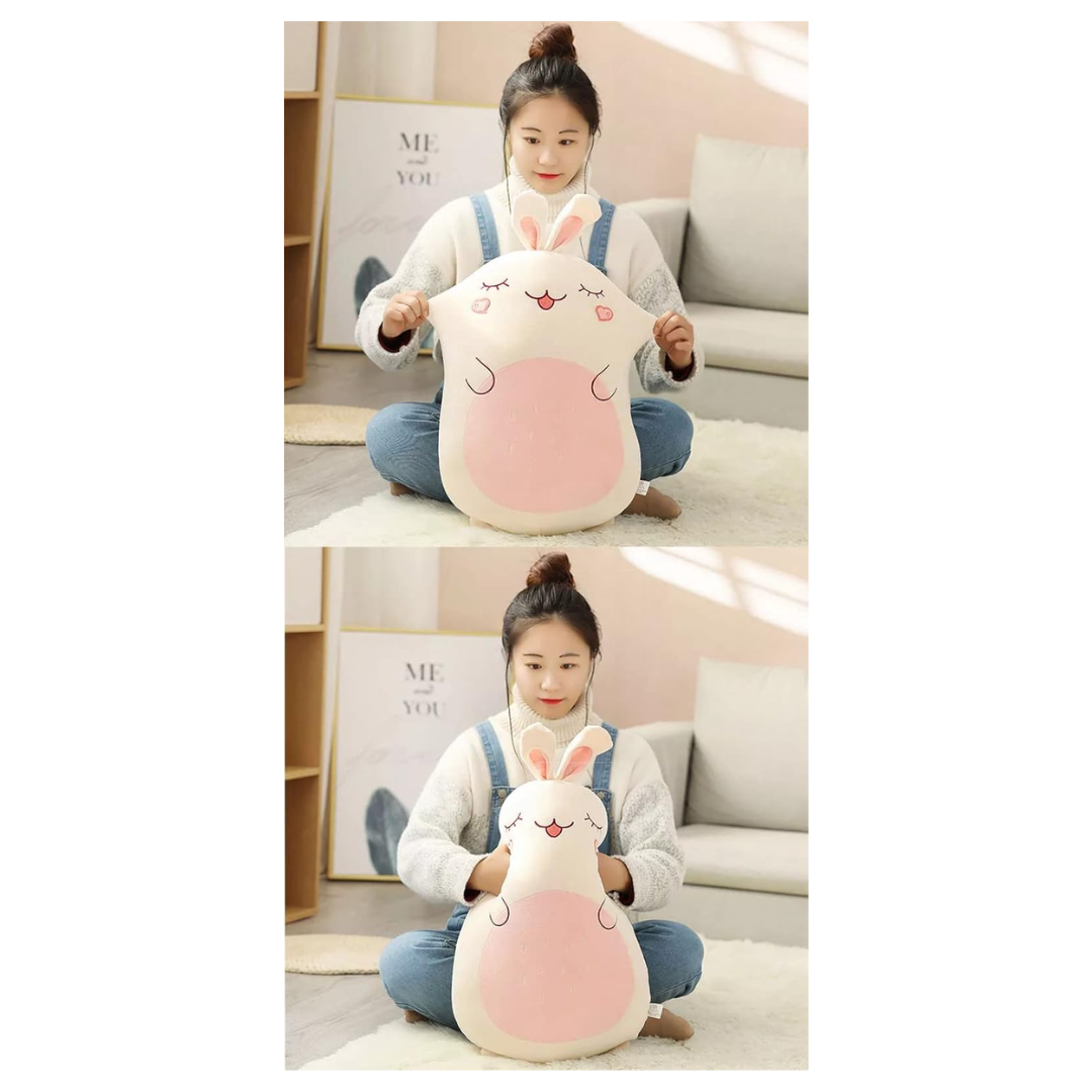 RABBIT SQUISH PLUSH PILLOW