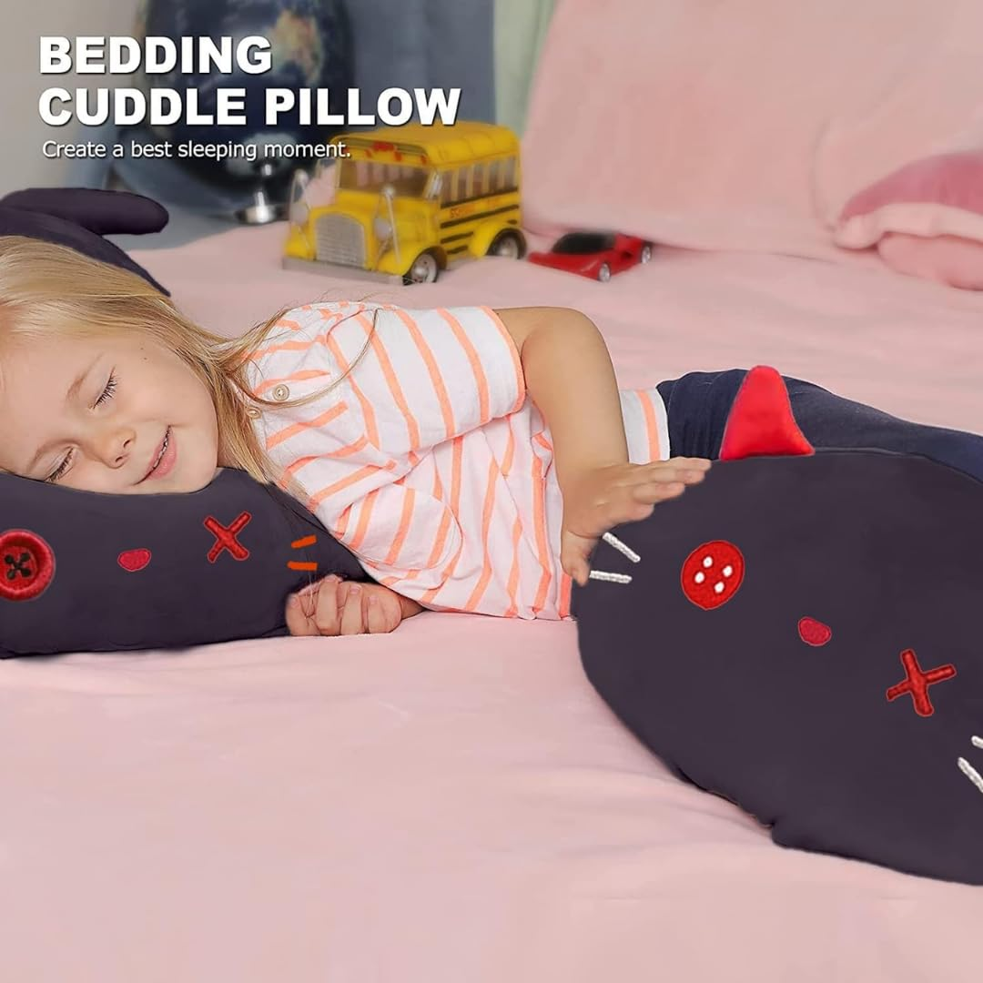 SLEEPY BLACK CAT A PLUSH TOY