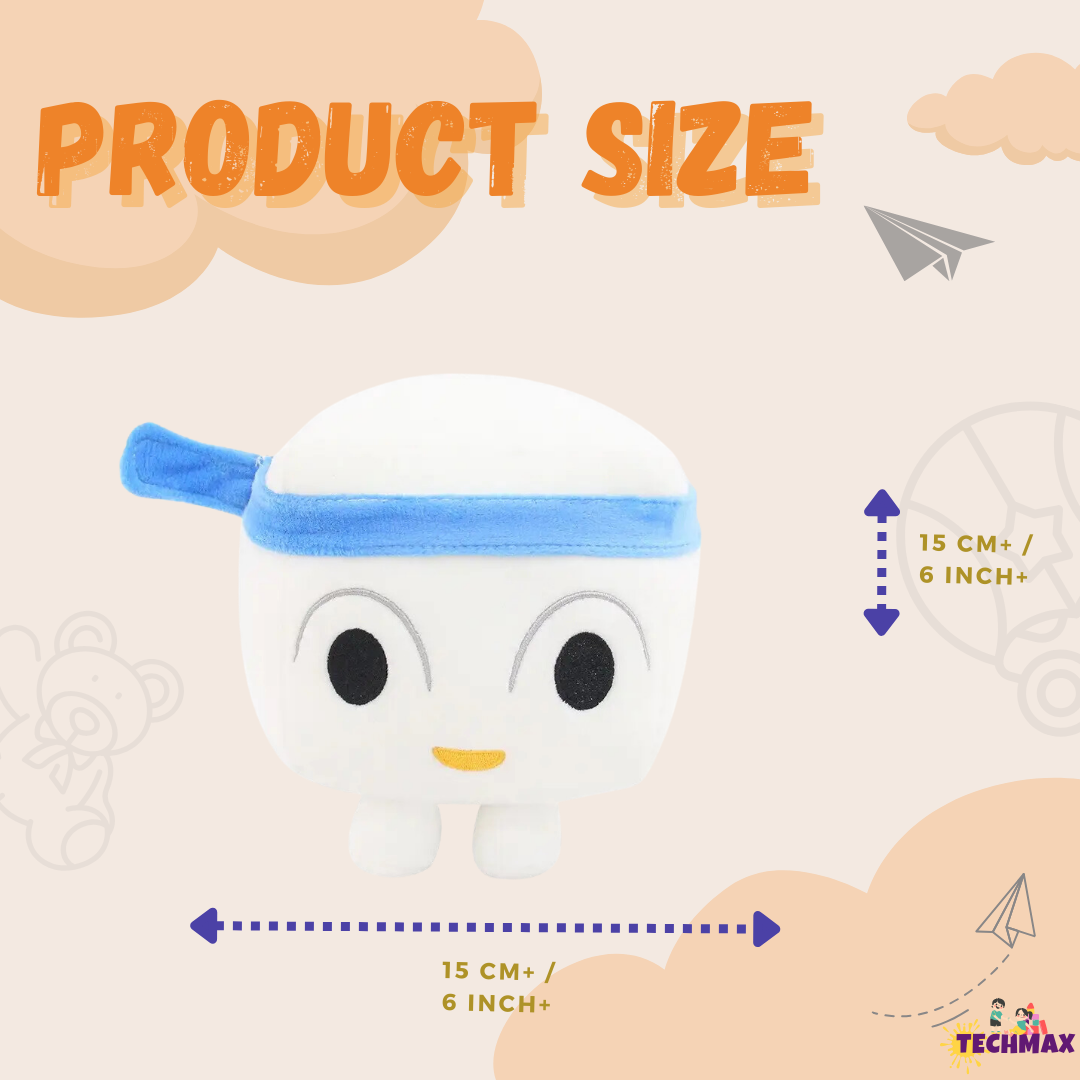 CUTE SQUARE WHITE PLUSH