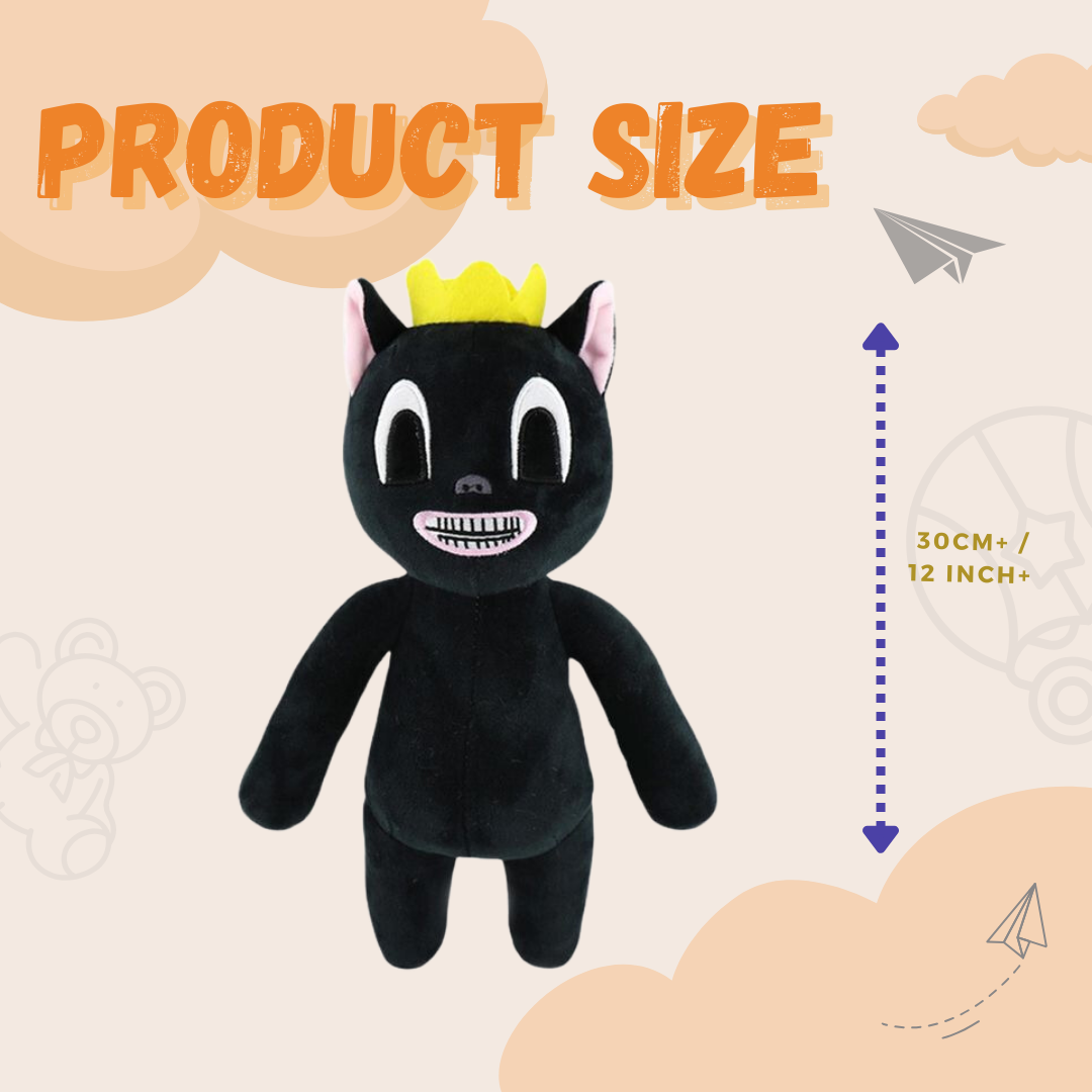 Round Head BLACK CAT Cute Plush Toys