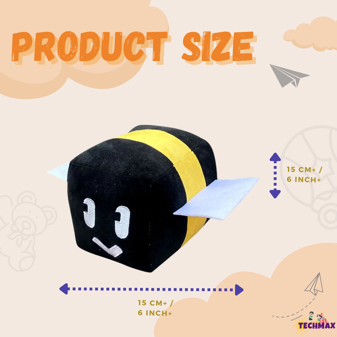 CUTE SQUARE BLACK BEE PLUSH