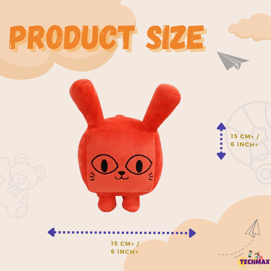 CUTE SQUARE ORANGE PLUSH