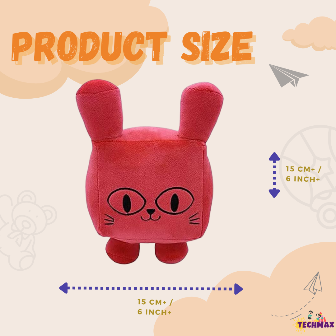 CUTE SQUARE RED PLUSH