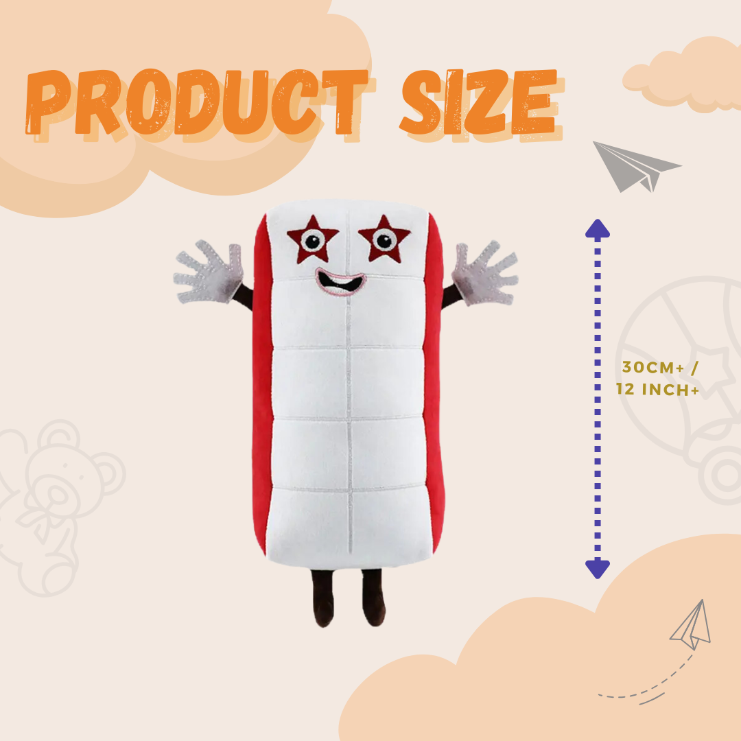 Cute Numberic Number Ten Plush Toy