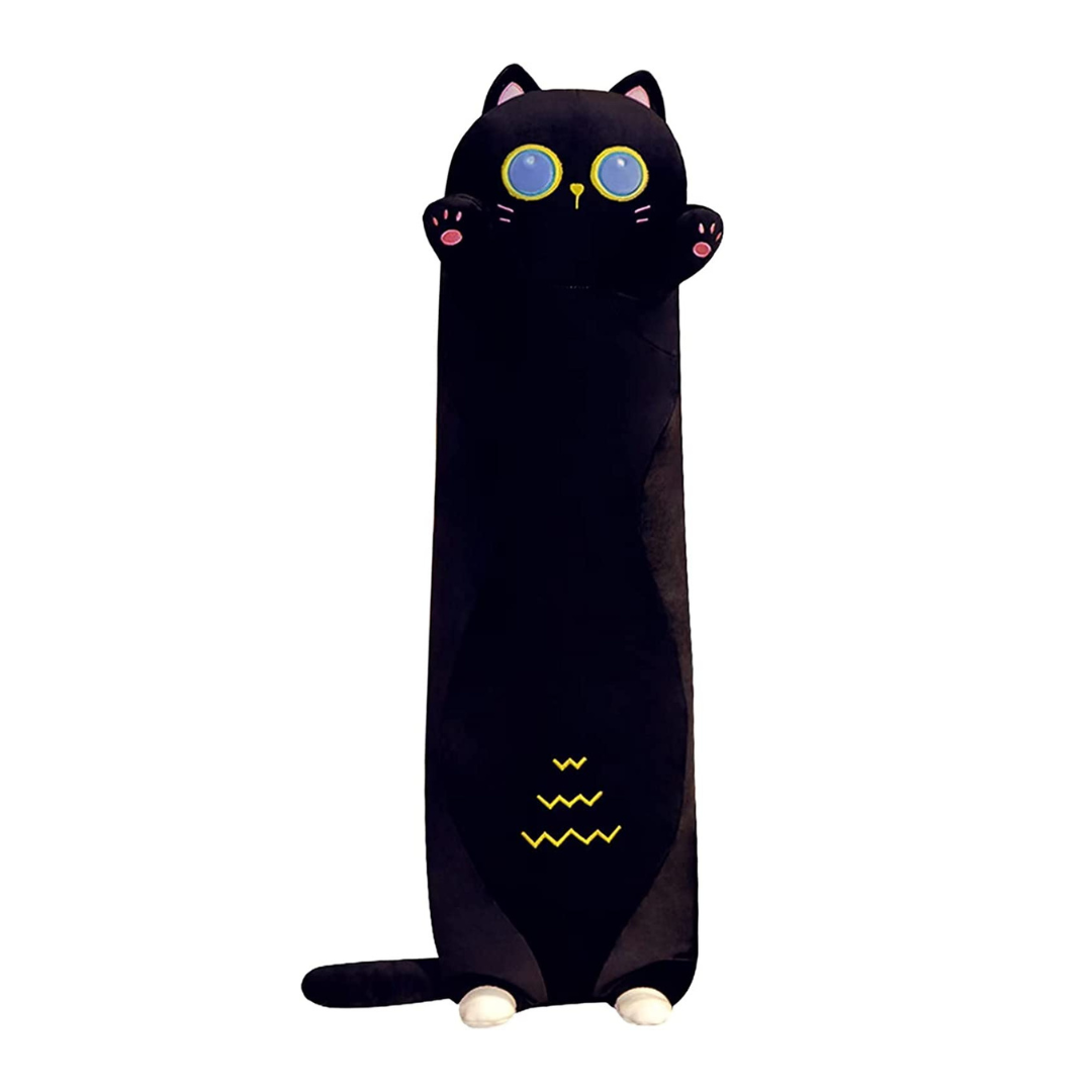 Black Long Cat Plush Pillows