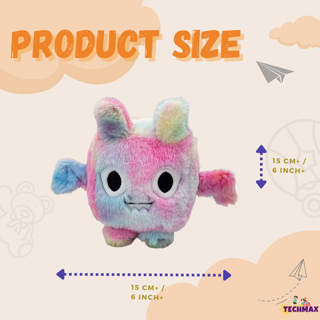 CUTE SQUARE RAINBOW SMILE PLUSH