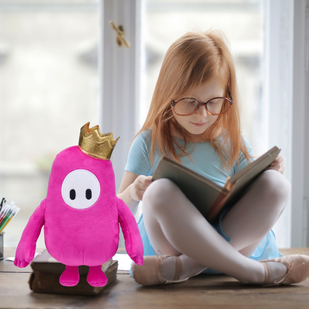 PINK CAPSULE CROWN BIRD PLUSH TOY
