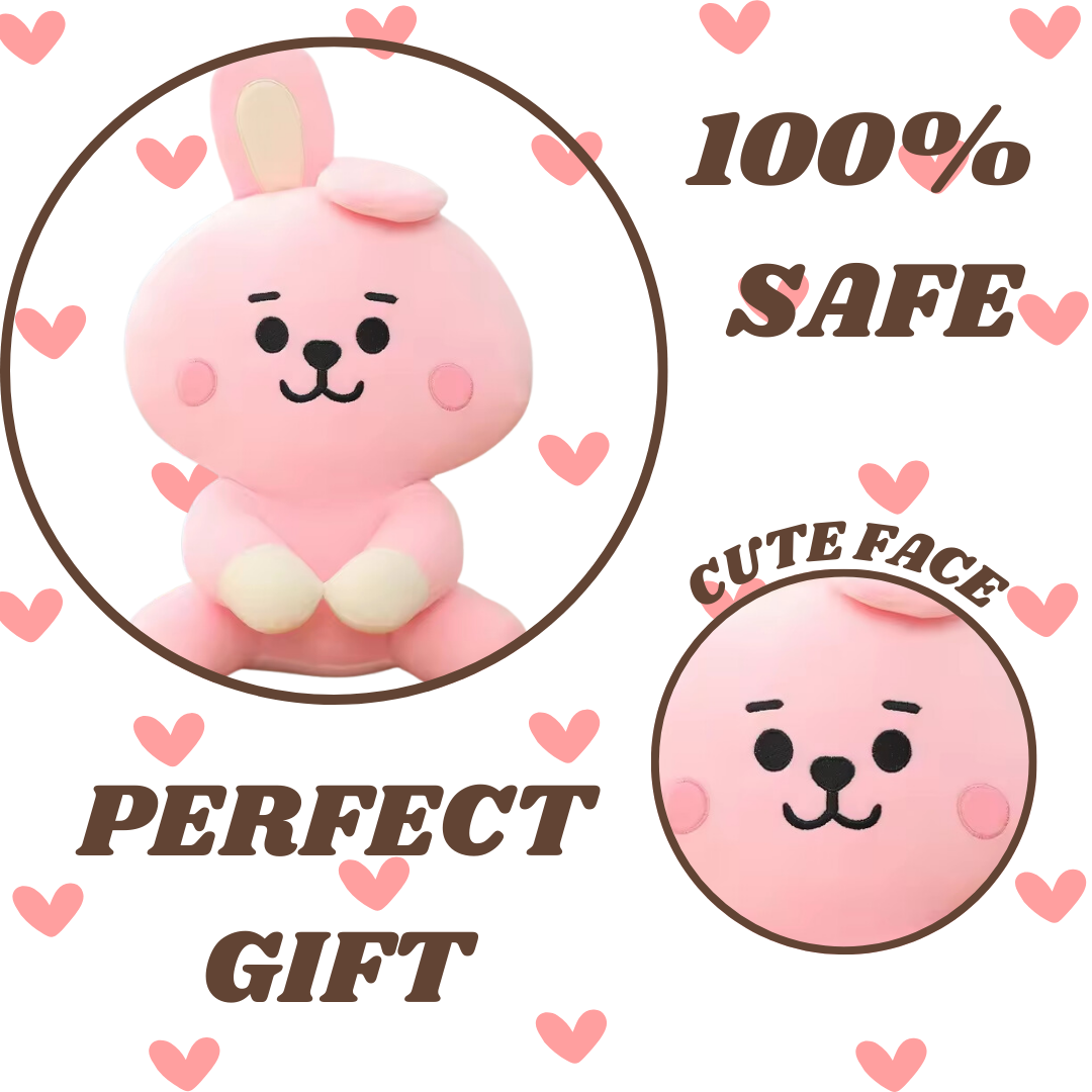 PINK BUNNY CUTE LOVE PLUSH TOY