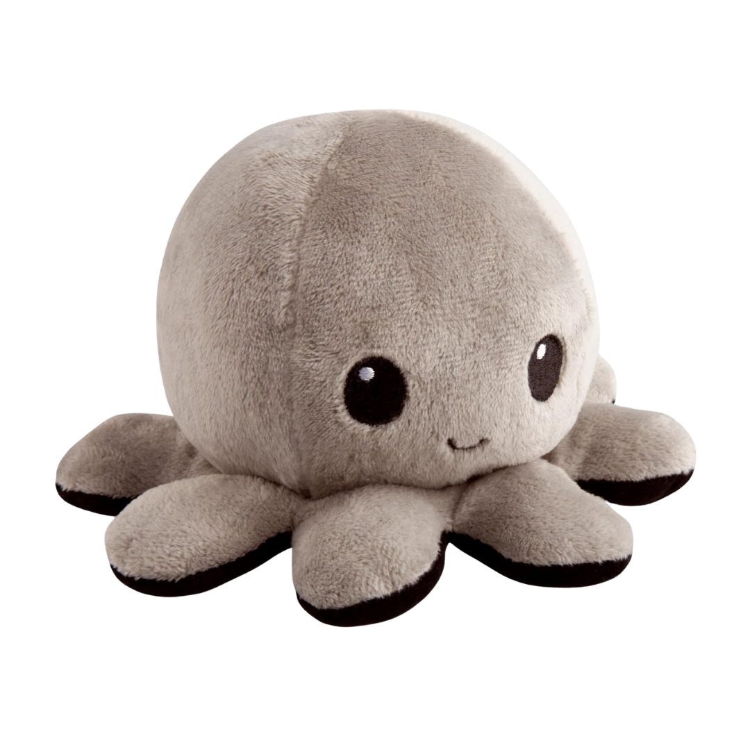 BLACK & GREY REVERSIBLE PLUSH