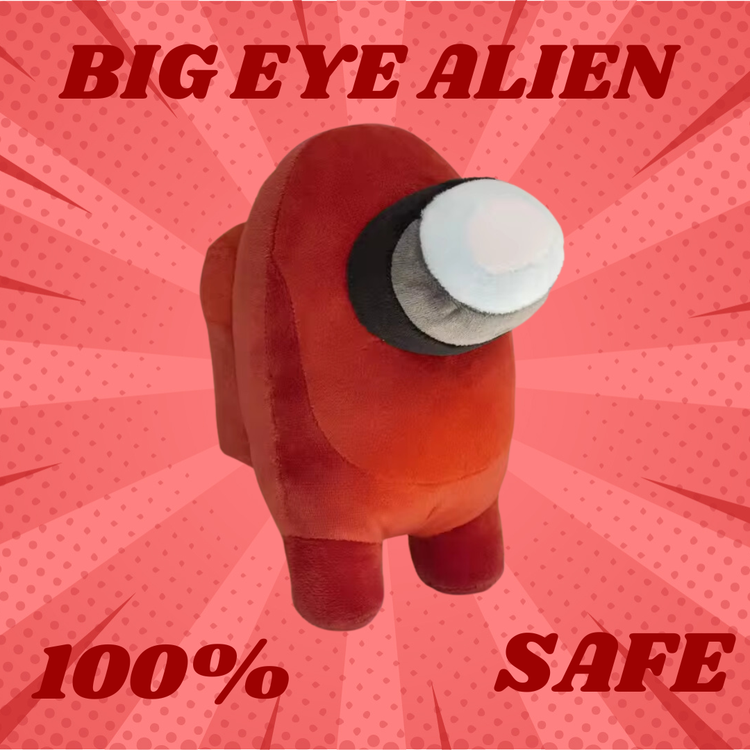 RED BIG EYE ALIEN PLUSH TOY