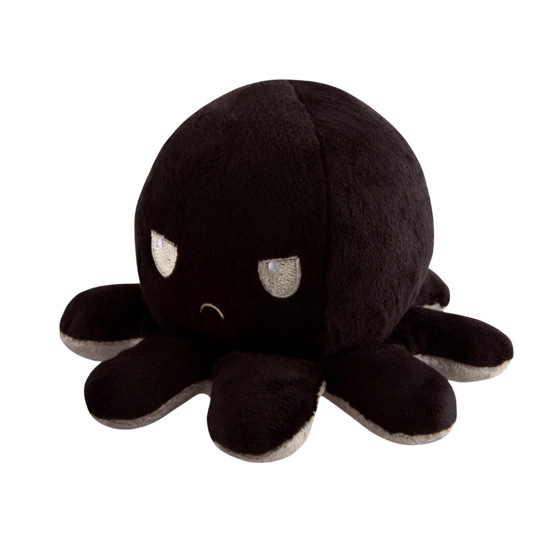 BLACK & GREY REVERSIBLE PLUSH