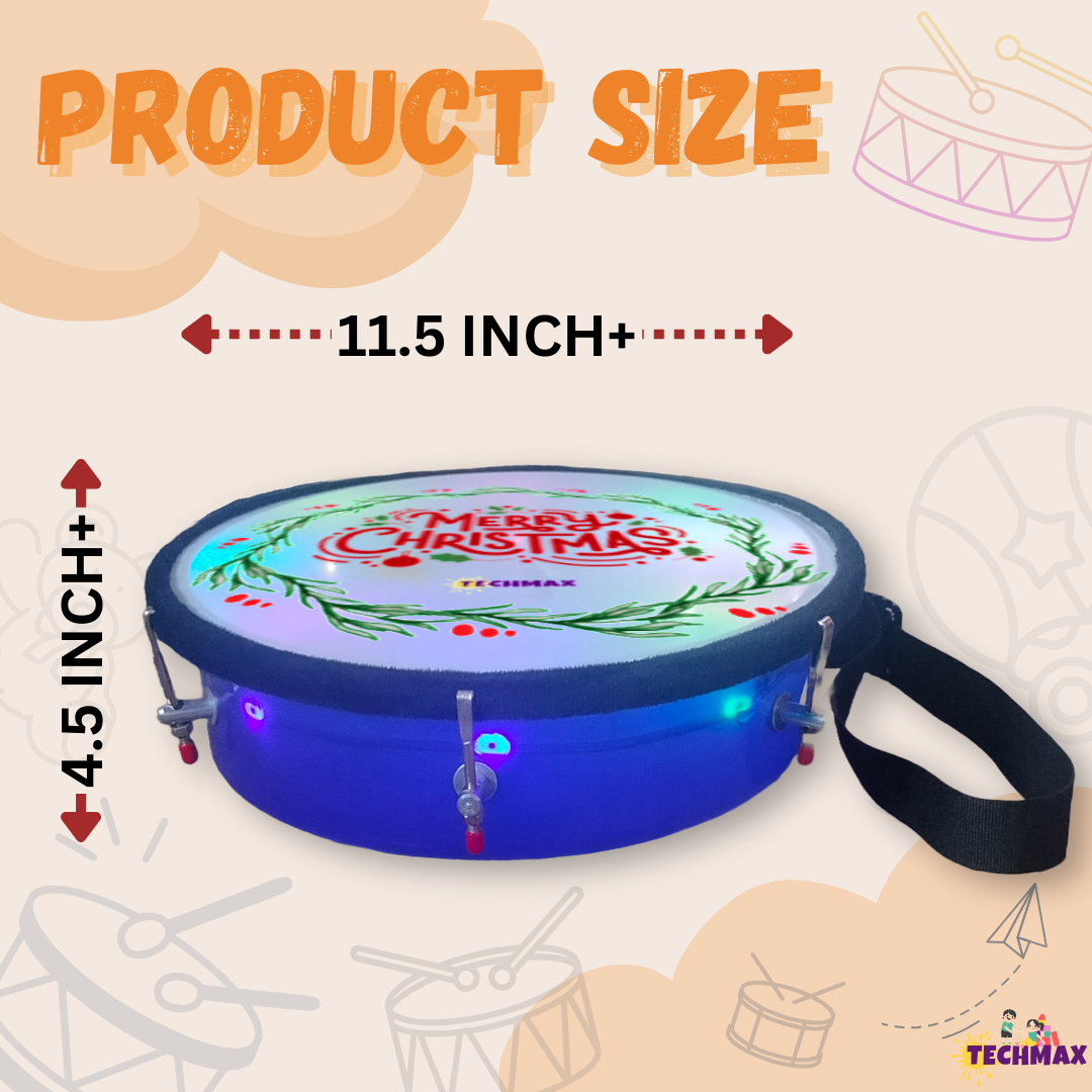 11.5 Inch - Blue - Plastic - Christmas Lighting Drum - Sensor Based - Single Side