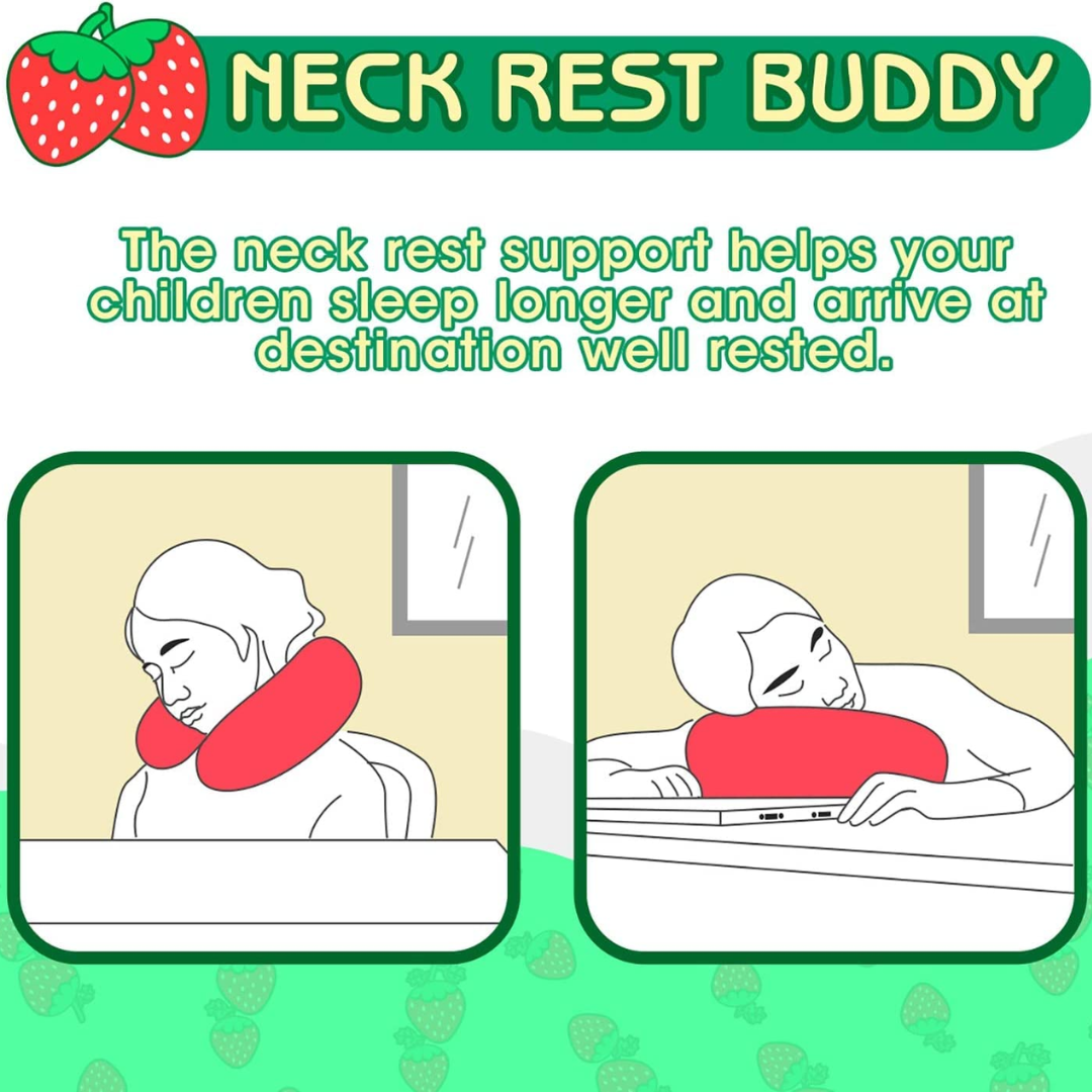 STRAWBERRY TRAVELING PILLOW