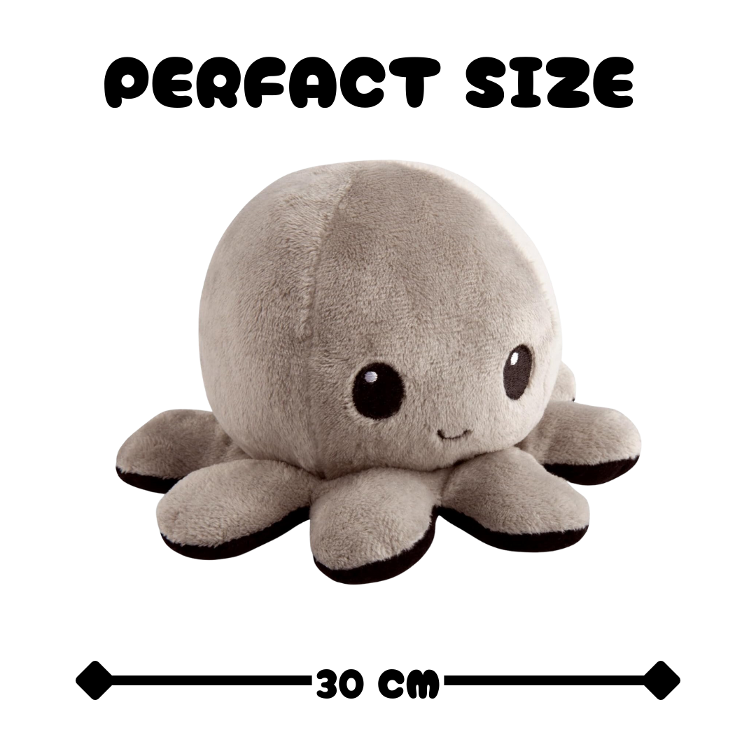 BLACK & GREY REVERSIBLE PLUSH