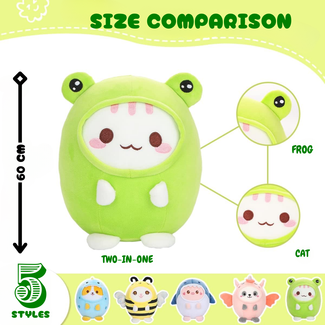 FROG CAT PLUSH TOY