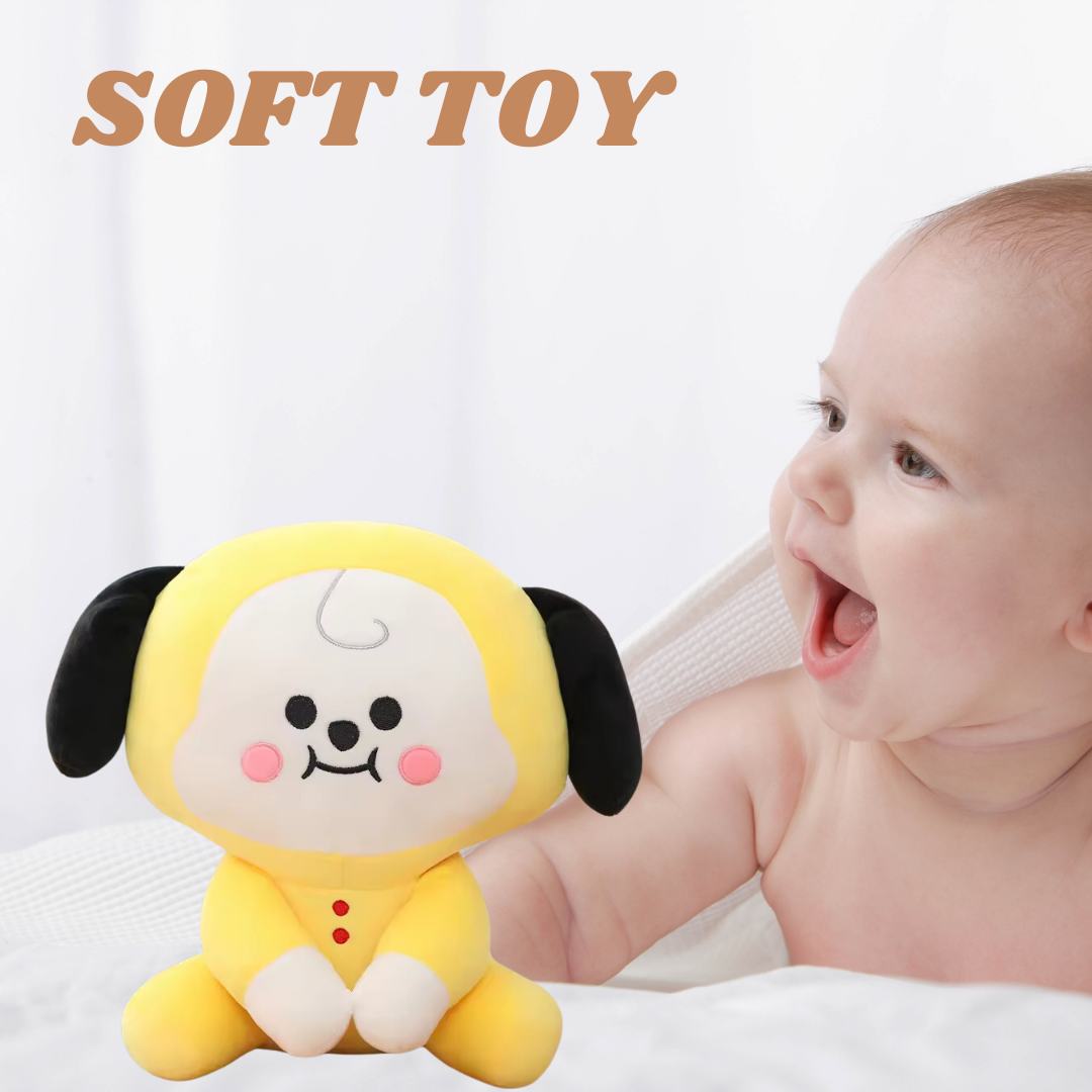 YELLOW CUTE LOVE PLUSH TOY