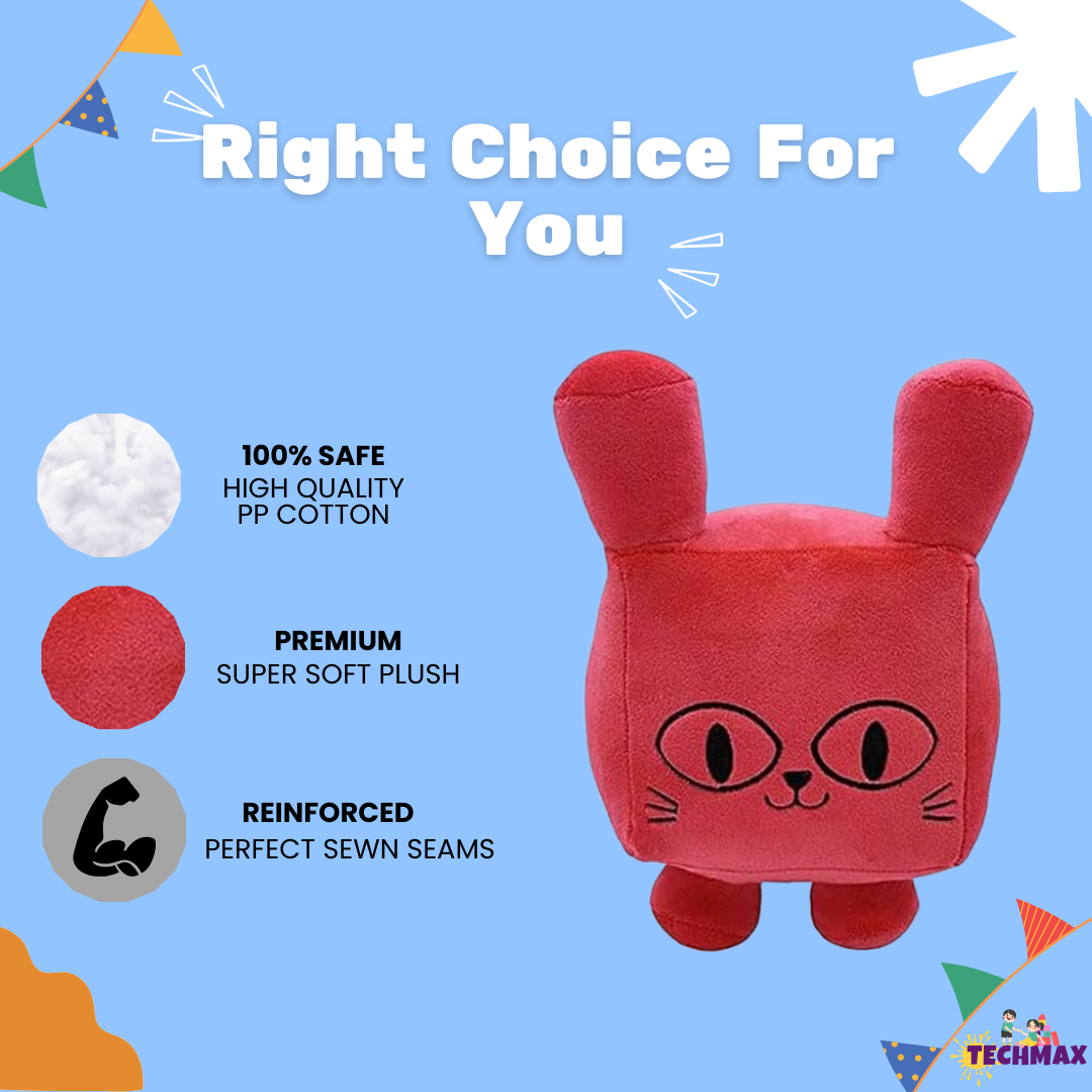 CUTE SQUARE RED PLUSH
