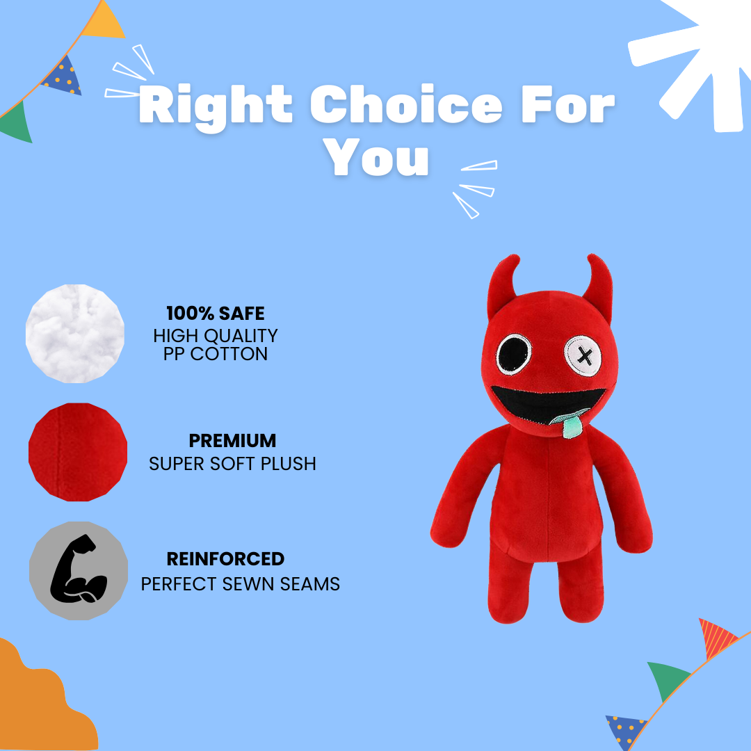 Round Head RED DEVIL Cute Plush Toys
