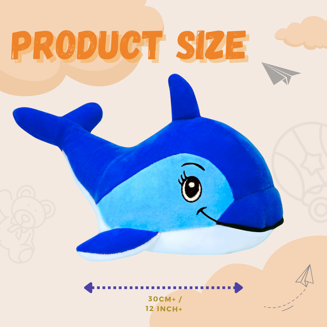 BLUE DOLPHIN PLUSH TOY