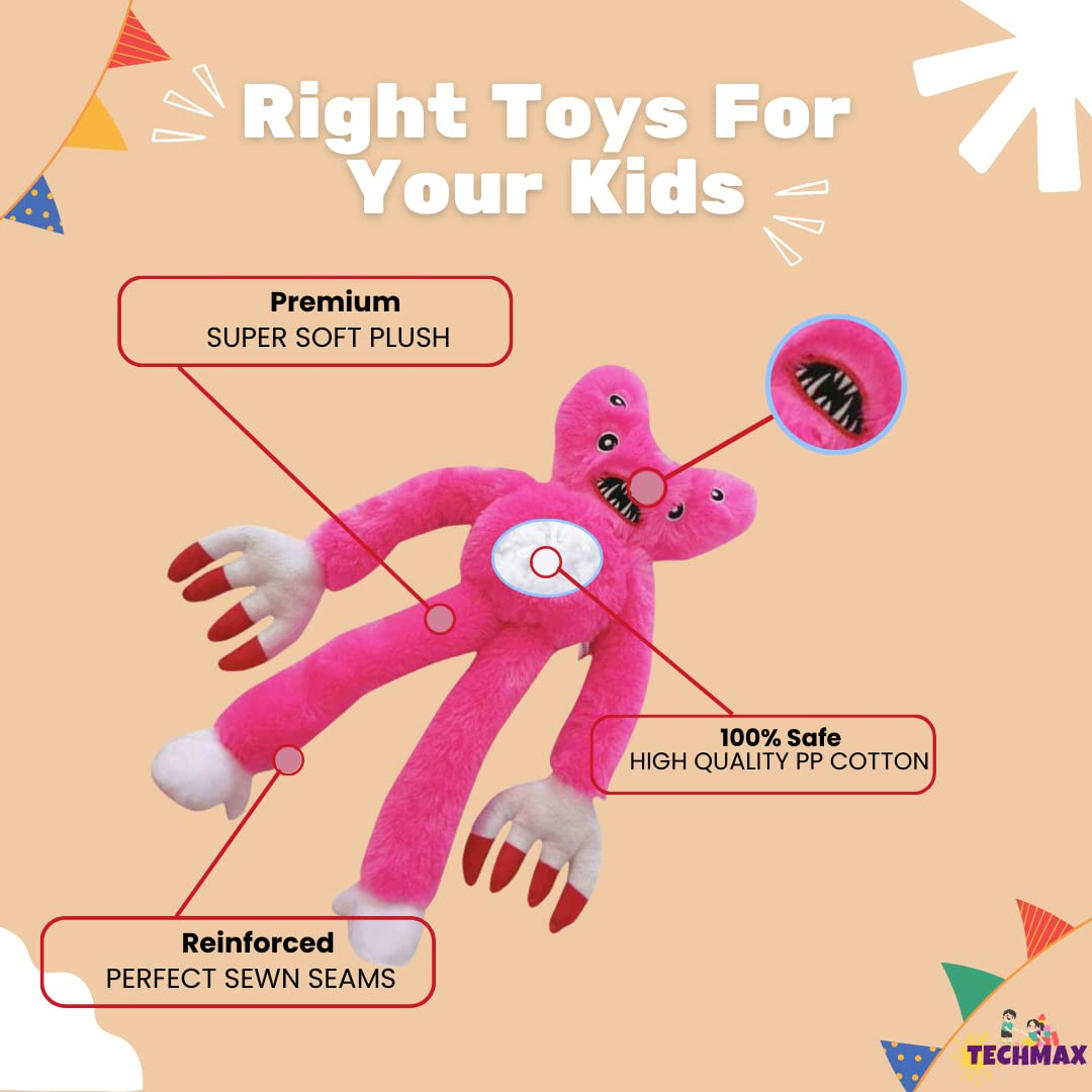 PINK HORROR BIG HAND MULTI EYE PLUSH