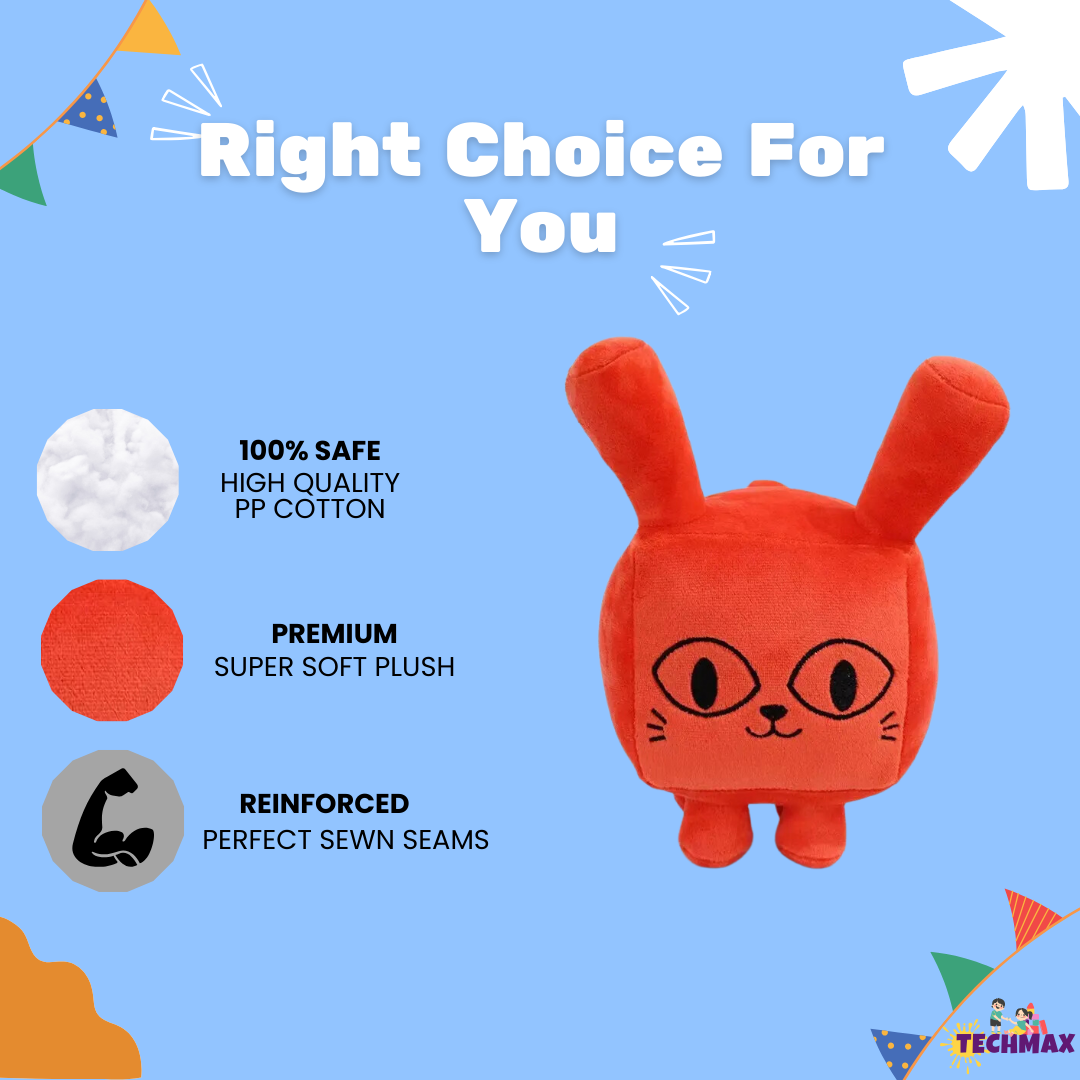CUTE SQUARE ORANGE PLUSH