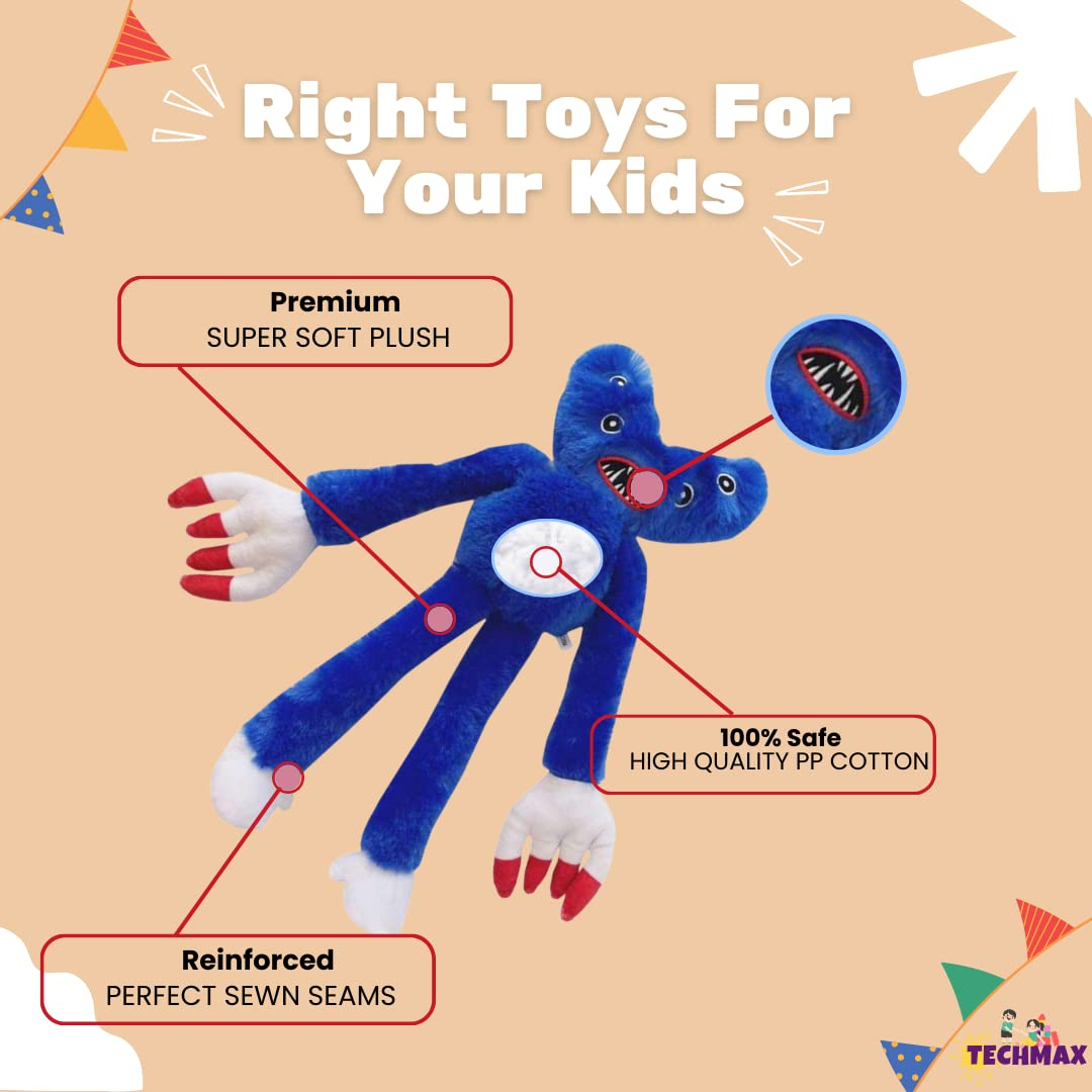 BLUE HORROR BIG HANDS MULTI EYE PLUSH