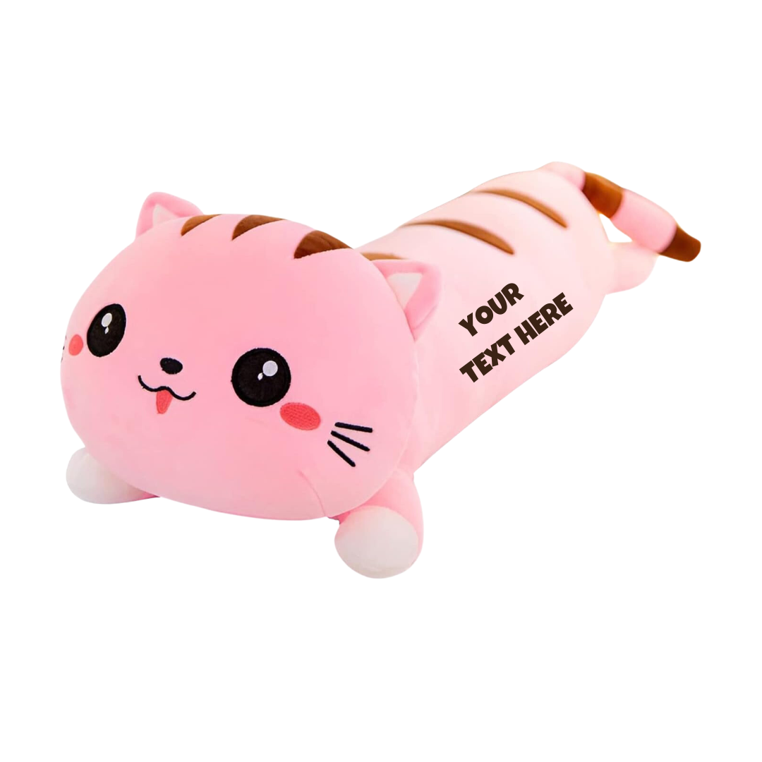 PINK LONG CAT PILLOW