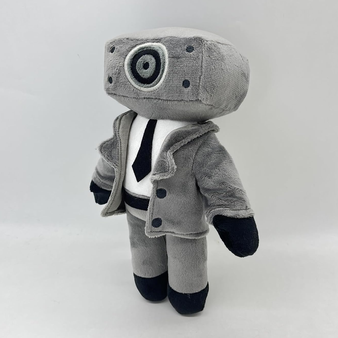 GREY CAMERAMAN PLUSH TOY