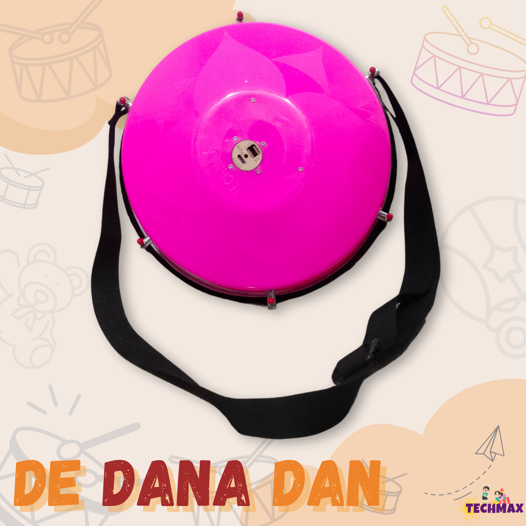 11.5 Inch - Pink - Plastic - Christmas Lighting Drum - Sensor Based - Single Side