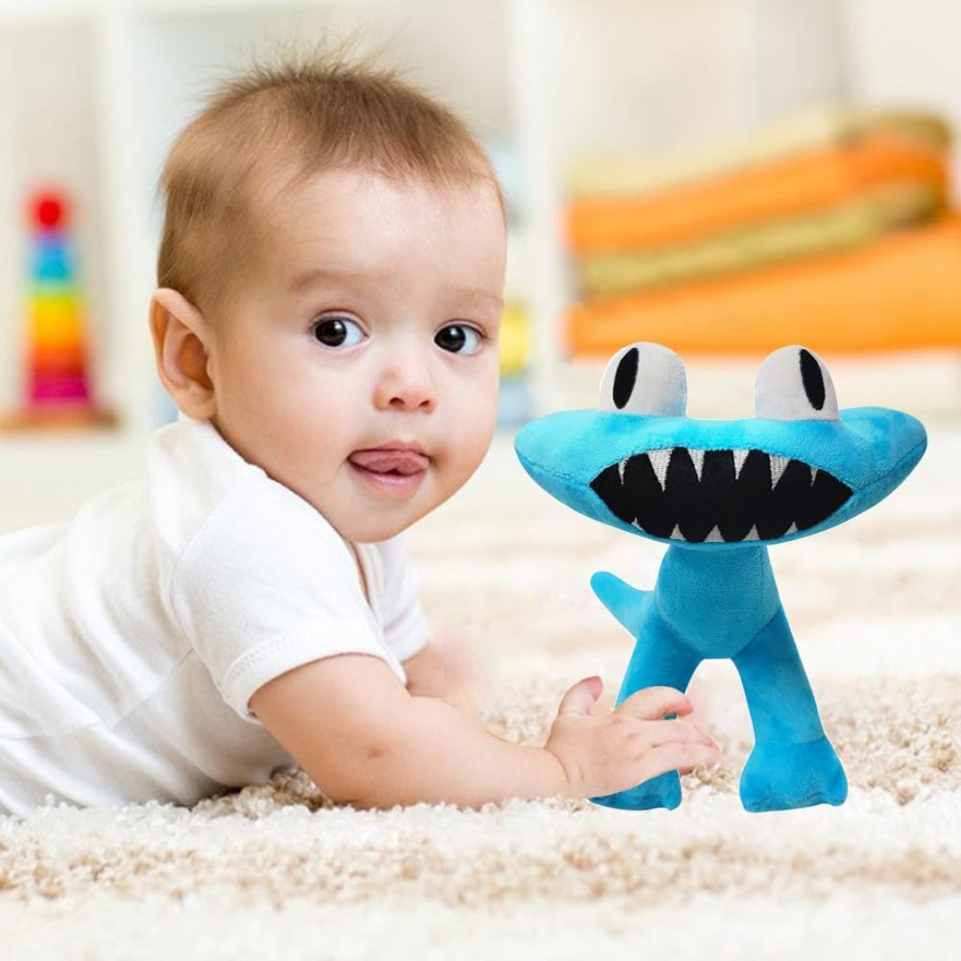 BLUE CYAN OPEN RAINBOW PLUSH TOY