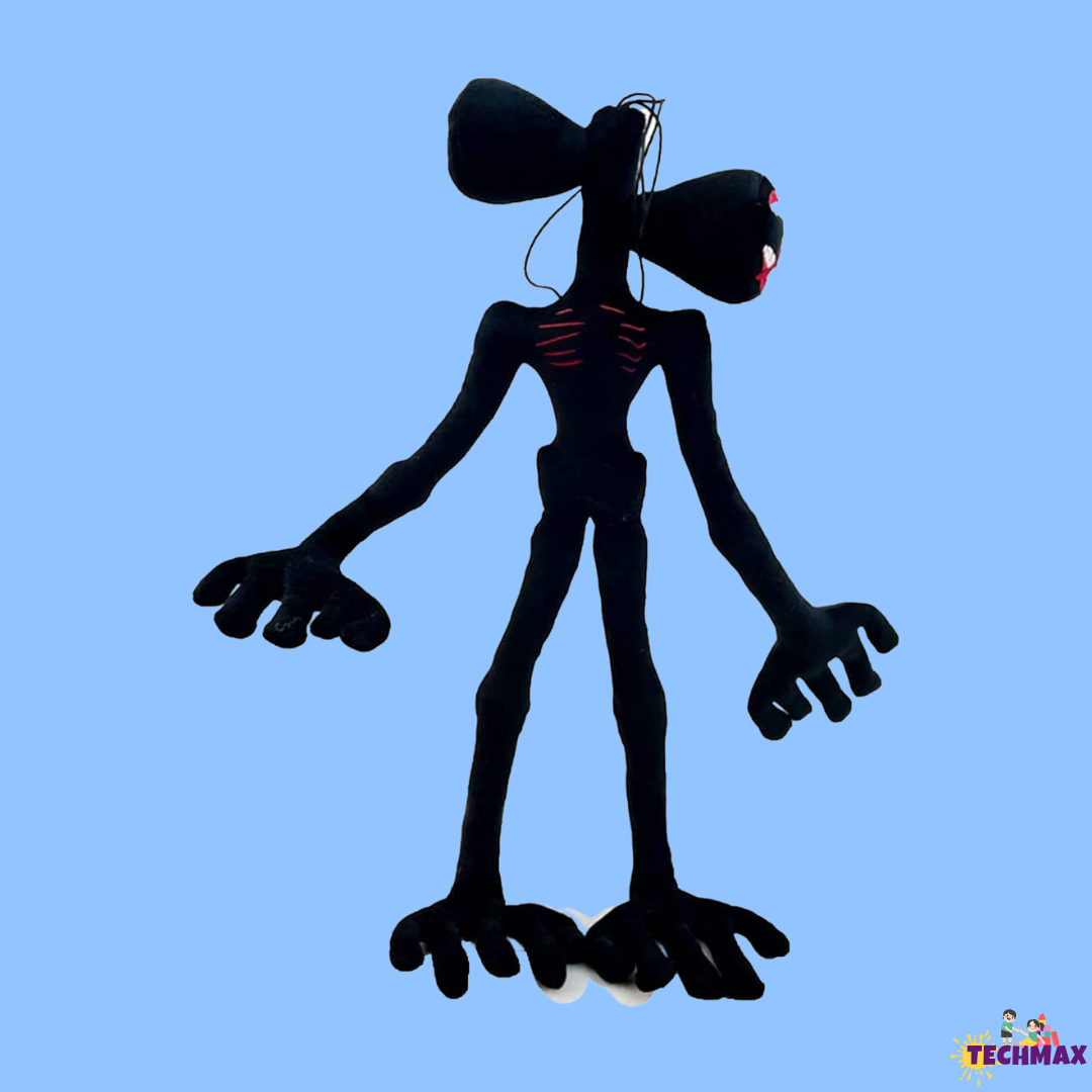 BLACK WIREFRAME HEAD PLUSH