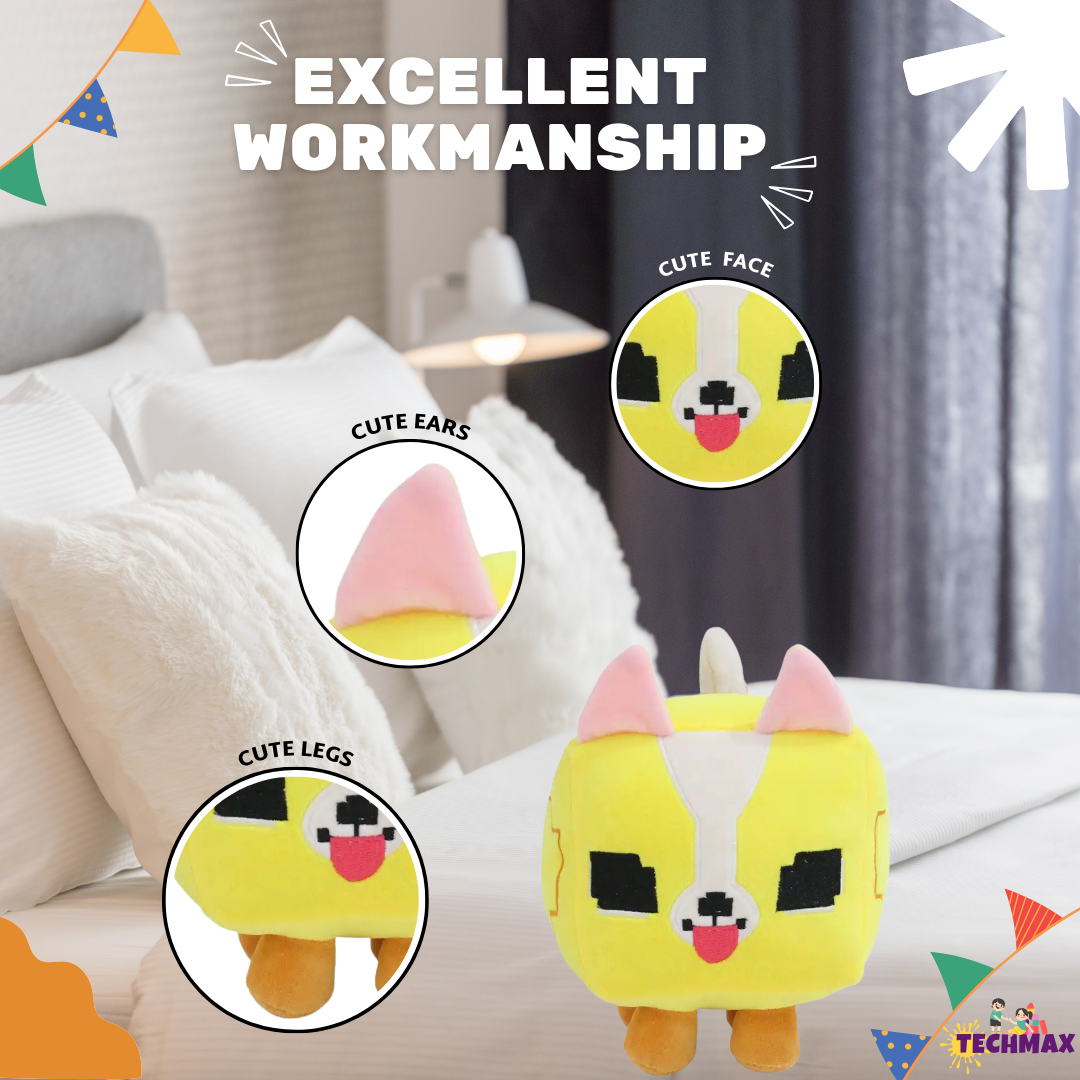 CUTE SQUARE DOG PLUSH