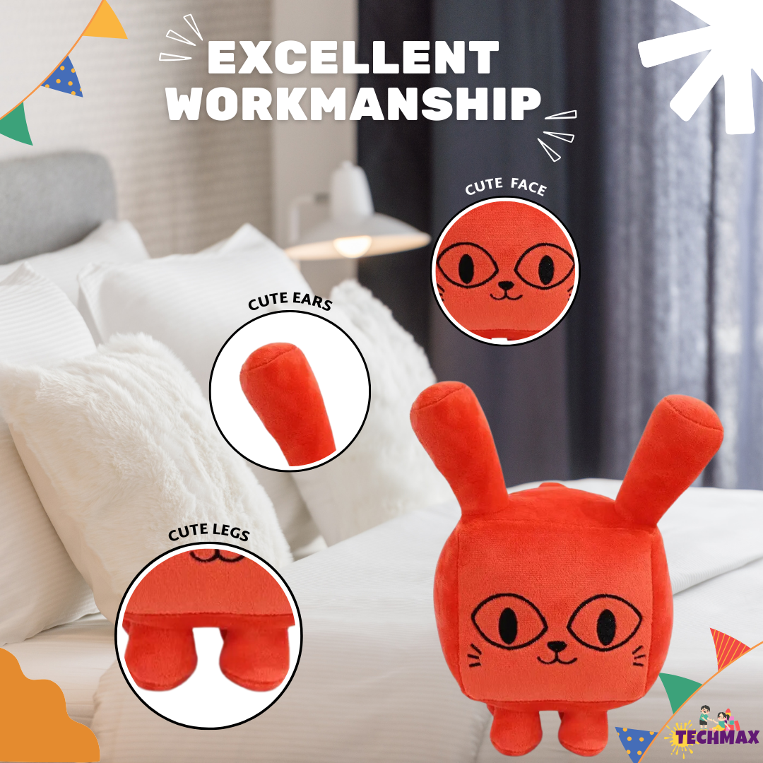 CUTE SQUARE ORANGE PLUSH
