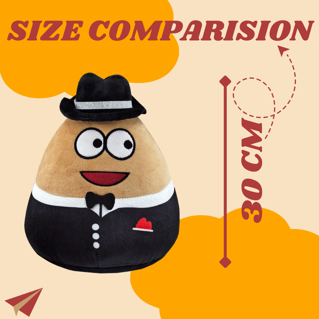BLACK HAT POU PLUSH TOY